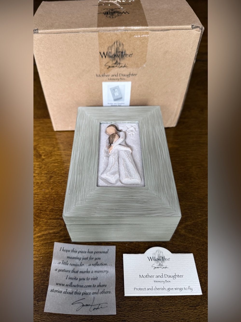 Willow Tree Mother and Daughter Keepsake Box, Hand-Painted, Jewelry Storage